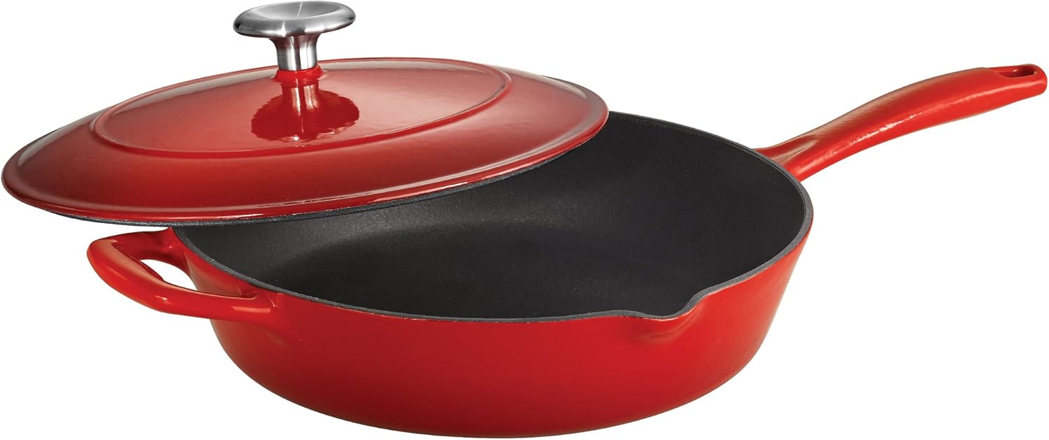 Tramontina Bestow Enameled Cast Iron Skillet with Lid, 10-in