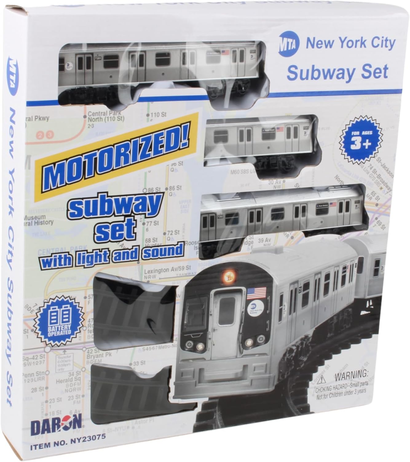 New York MTA 3 Pc. Battery Operated Train Set with Track