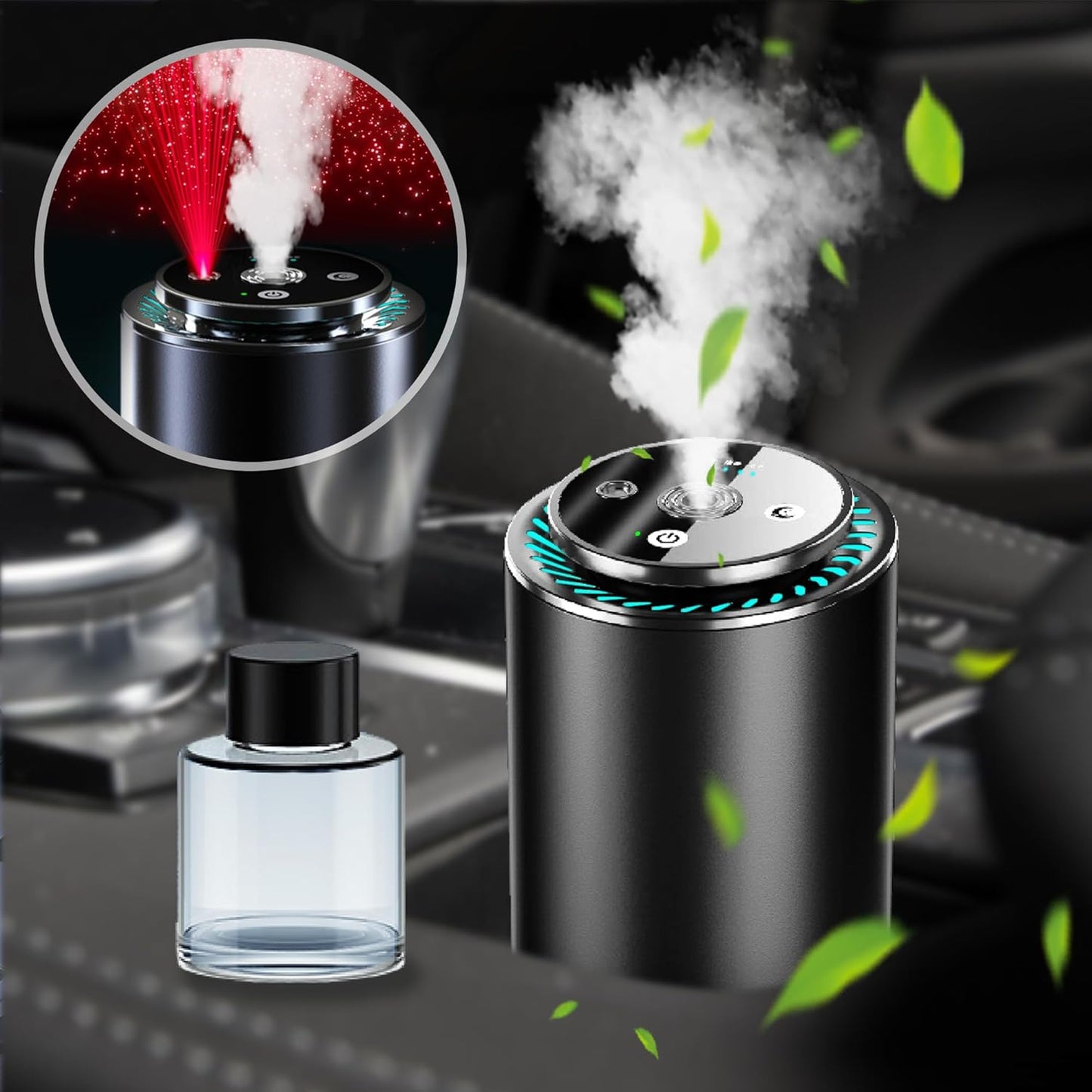 TAGYSH Smart Car Diffuser: Starry Sky Projection & Rechargeable Perfume