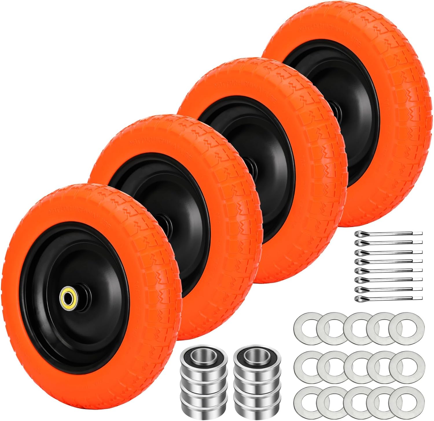 13 Flat Free Wheels Replacement for GOR Garden Carts Tires