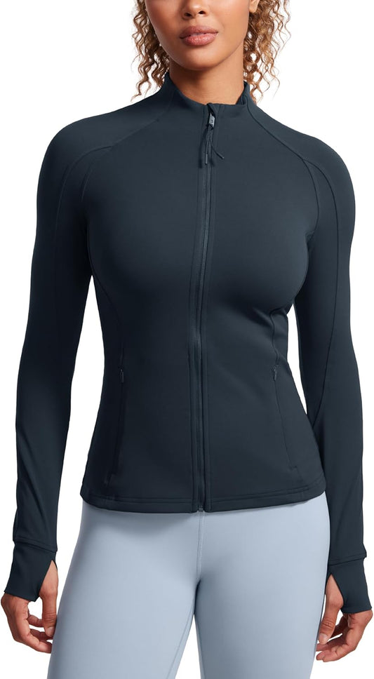 CRZ YOGA Butterluxe Hip Length Jackets for Women - Comfort Fit