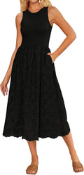 GRACE KARIN Women's Sleeveless A Line Midi Tank Dress - Breathable