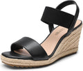 Open Toe Espadrille Platform Wedges Sandals - Dressy Comfortable Lift