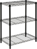 3-Tier Heavy Duty Adjustable Shelves - Sturdy 250-lb Steel Rack