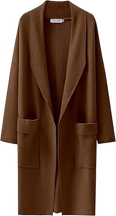 Caracilia Women's Open Front Knit Cardigan for Stylish Comfort