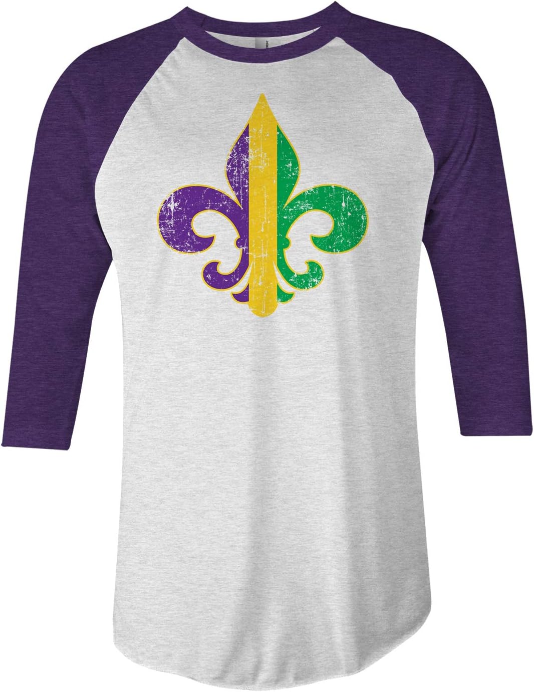 Mardi Gras Fleur De Lis Raglan: Threadrock Style