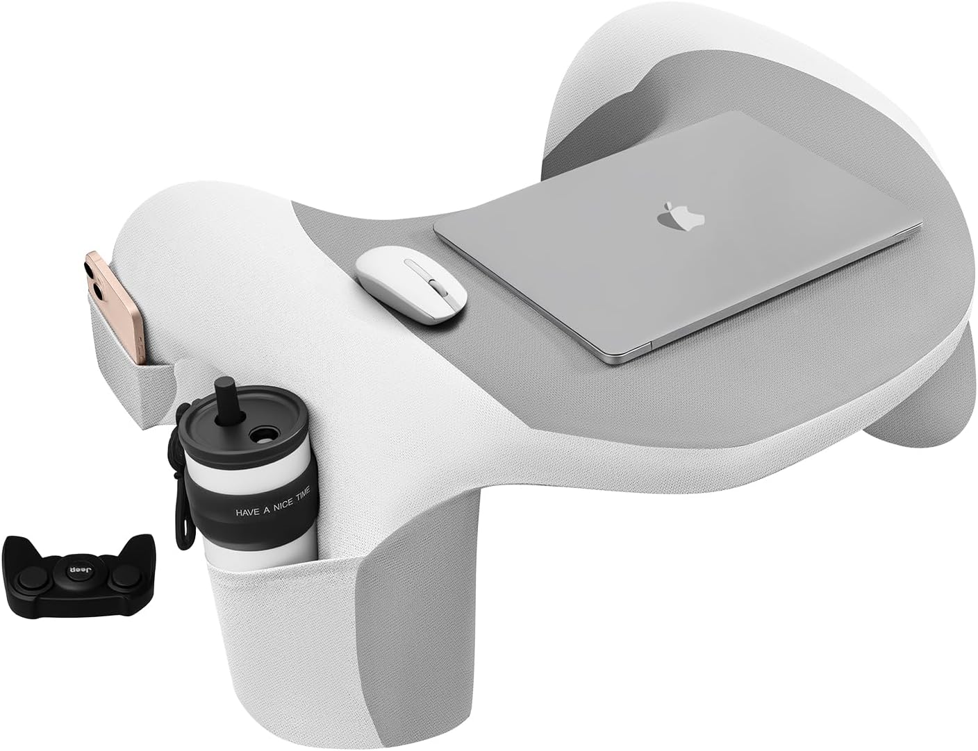 Laptop Lap Desk with Memory Foam Arm Rest for Comfort and Support