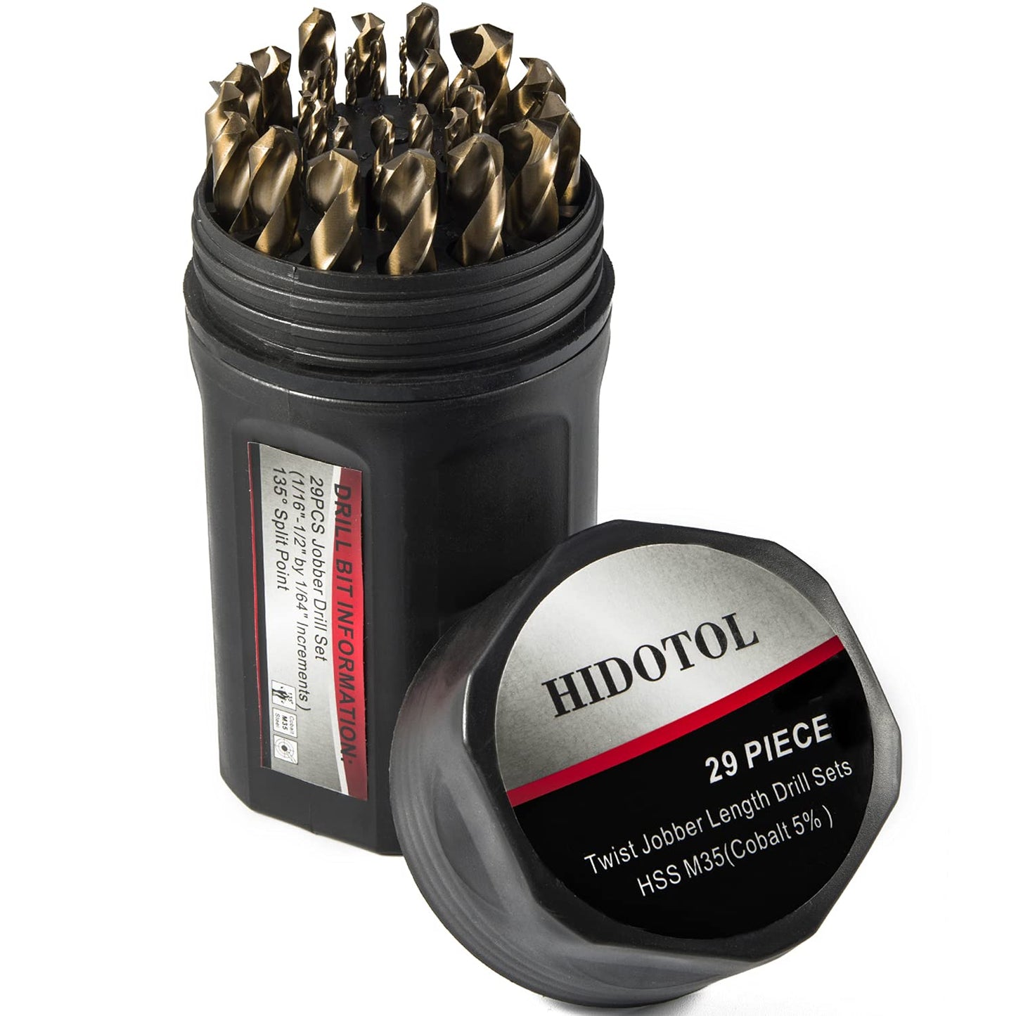 Cobalt Drill Bit Set 29 PCS for Hardened Metal and Wood
