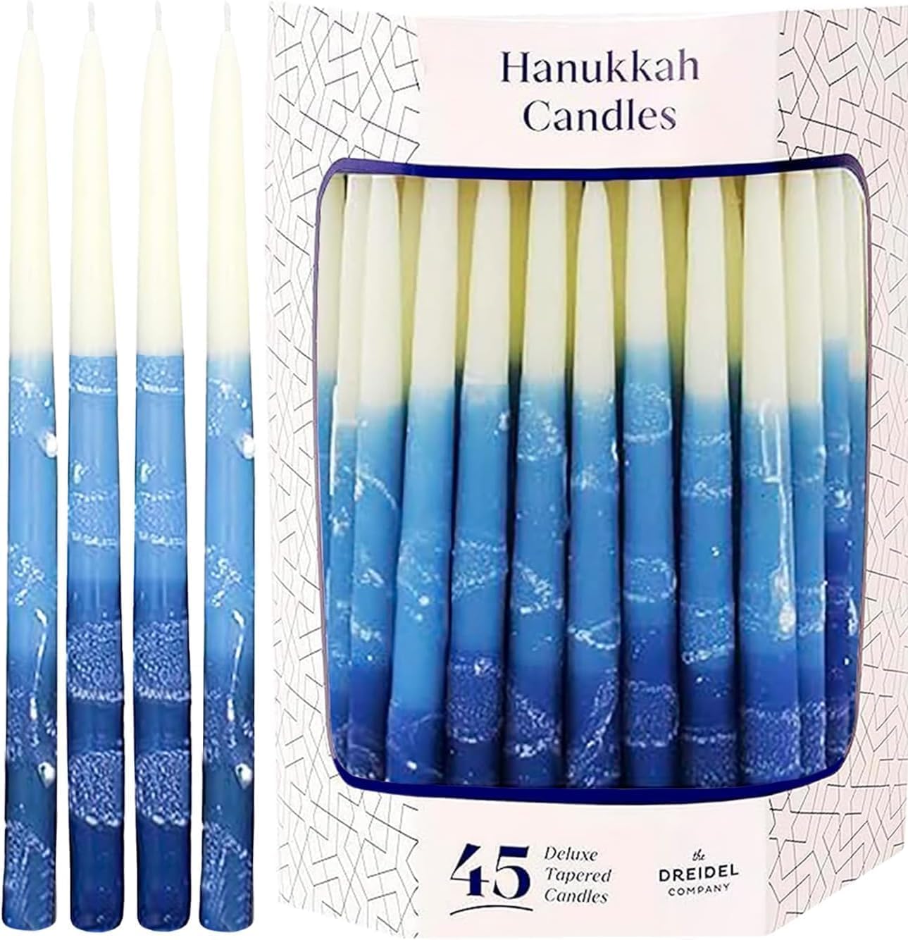 24-Pack Dripless Premium Tapered Hanukkah Candles for Menorah