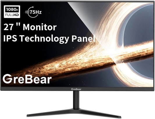 Crystal Clear 27 FHD IPS Monitor - Flicker-Free & Blue Light Filter