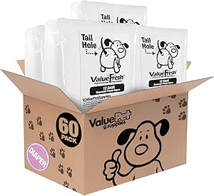 ValueFresh Female Dog Disposable Diapers for Comfort & Fit