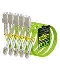 OM5 Duplex Fiber Cords Multi Mode 5 Pack - High Bandwidth 3m Cables