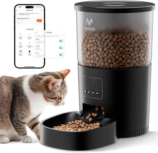 IMIPAW WiFi Cat Feeder: APP Controlled, Programmable Timer