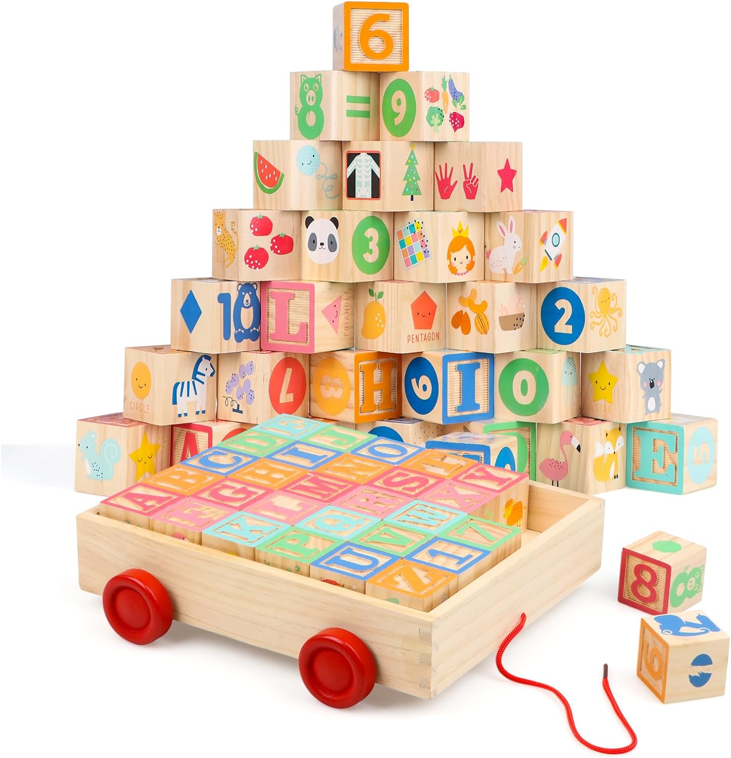Joqutoys Wooden Building Blocks for Toddlers - Fun and Safe