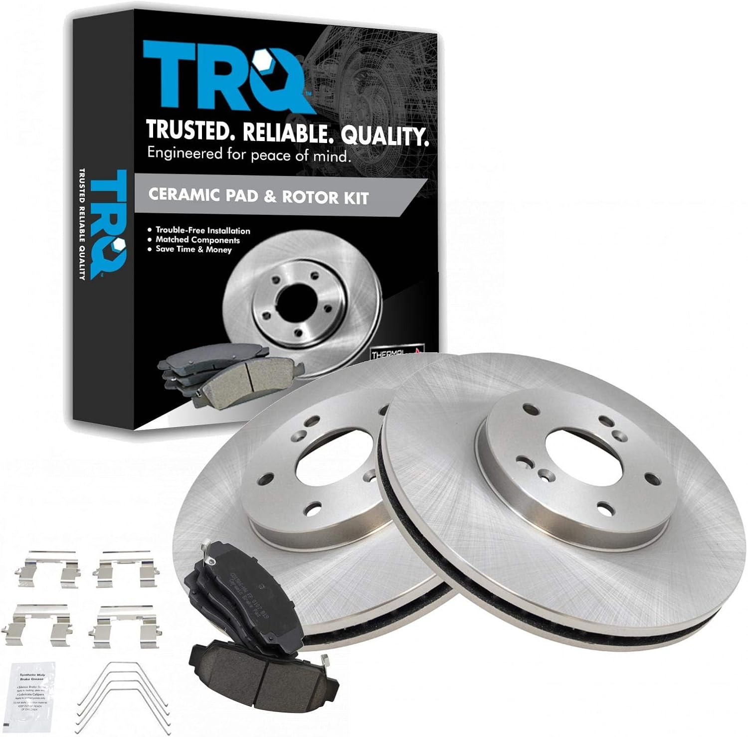 TRQ Front Premium Posi Ceramic Brake Pad & Rotor Kit Set Review