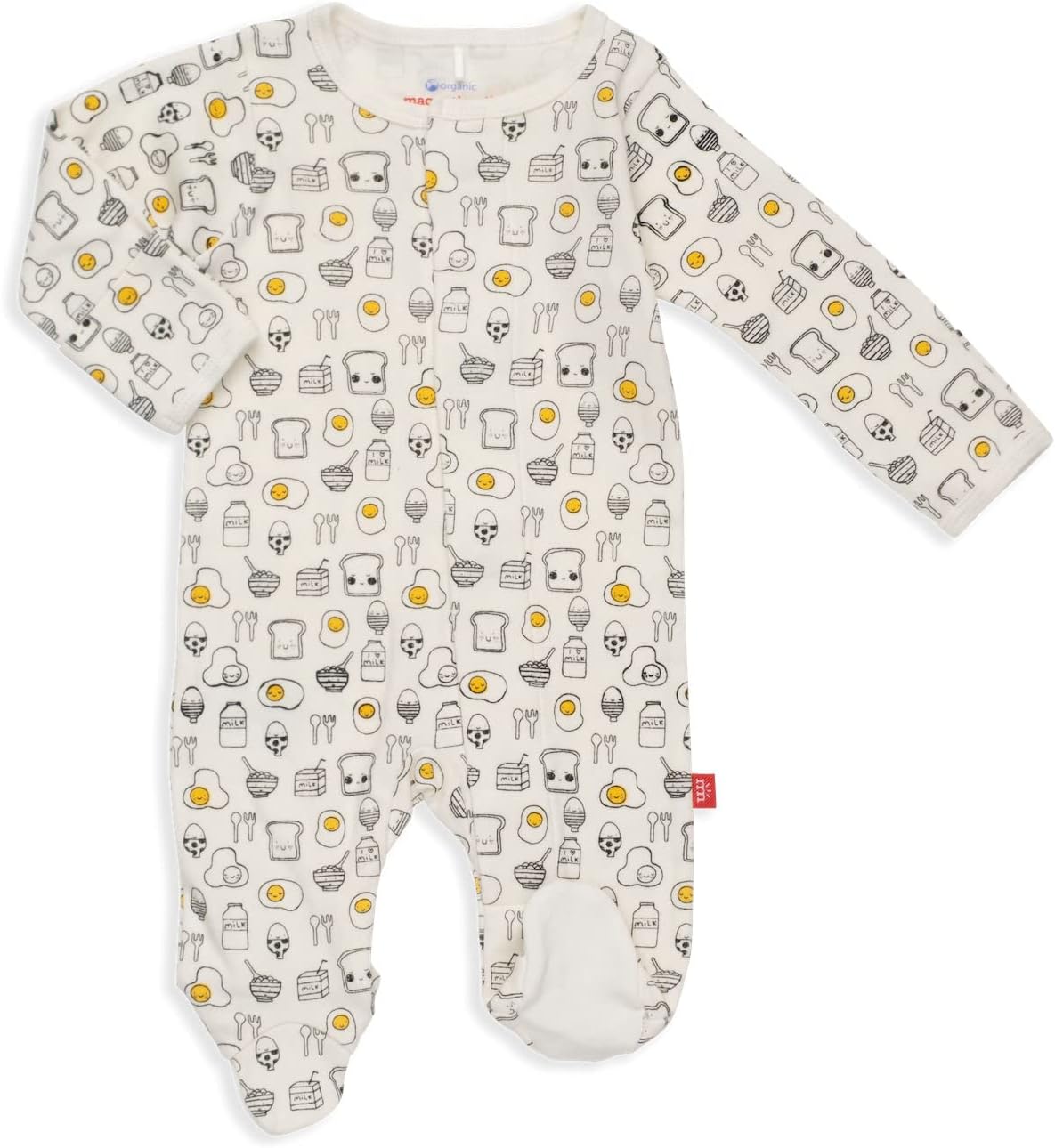 Magnetic Me Organic Cotton Baby Footie Pajamas for Easy Dressing