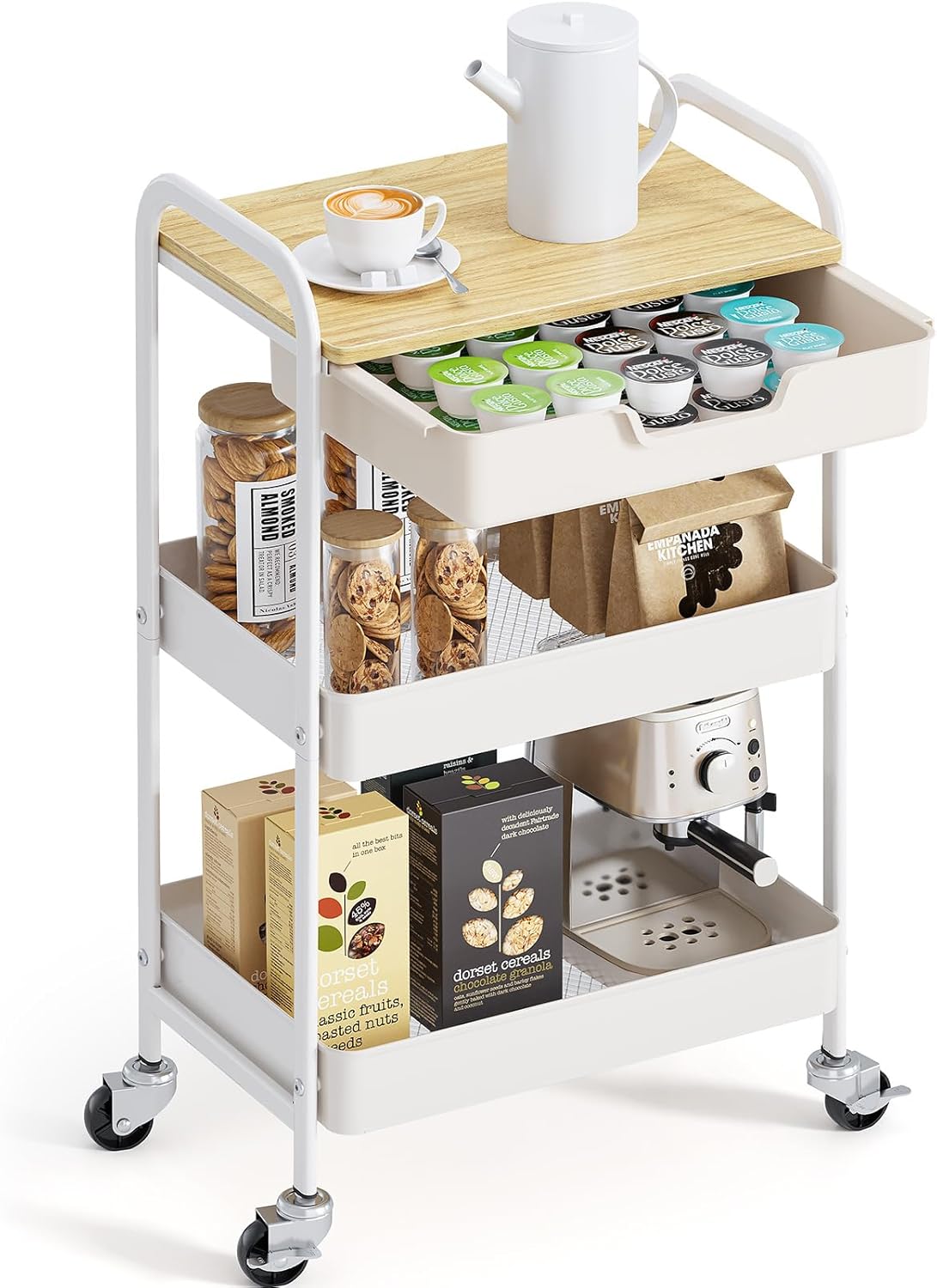 TOOLF 3-Tier Rolling Cart: Organize Anywhere!