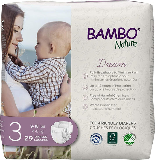Bambo Nature Premium Diapers - Gentle Protection, Size 3, 29 Count