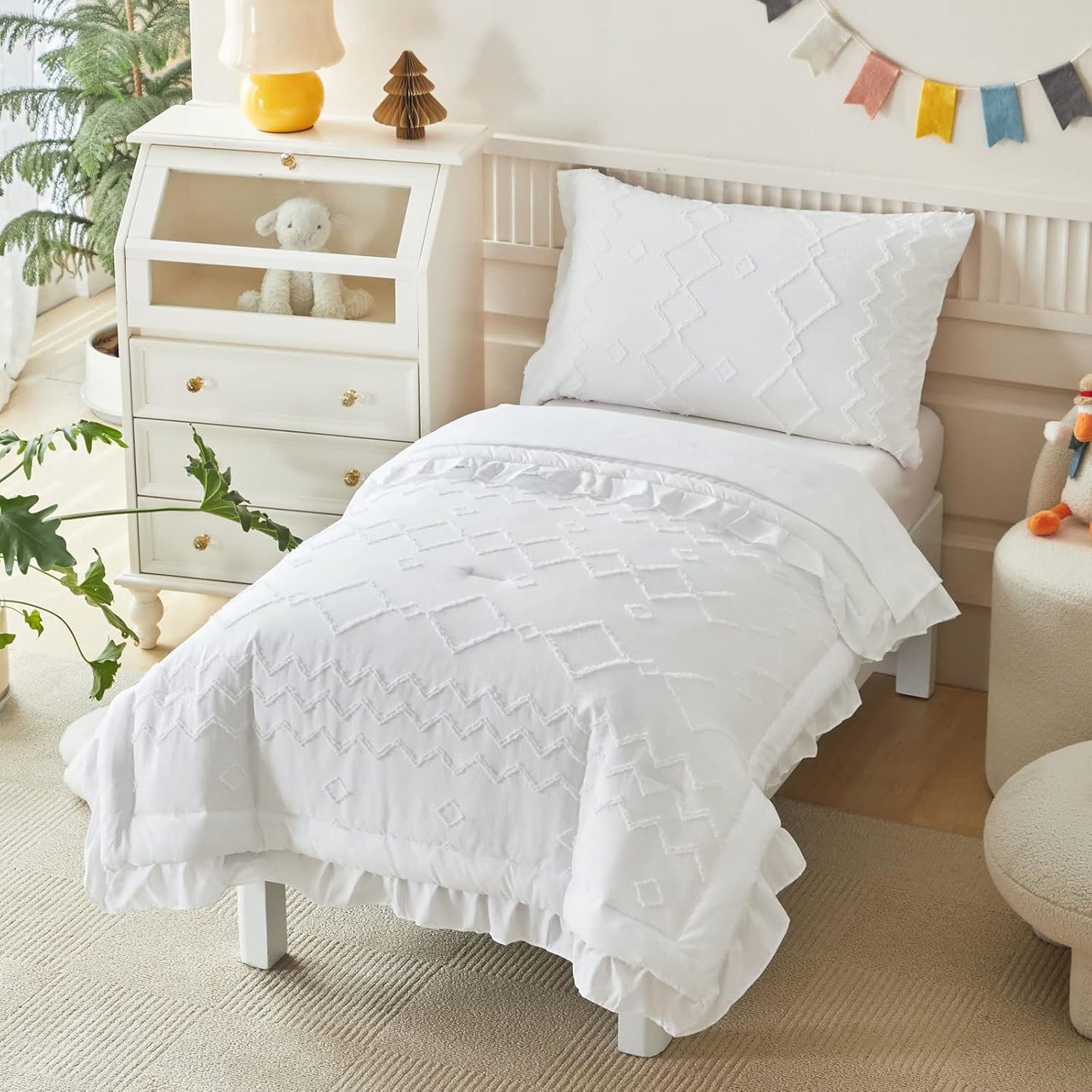 AIKASY Toddler Bedding Set 4 Pieces Soft Comforter Set
