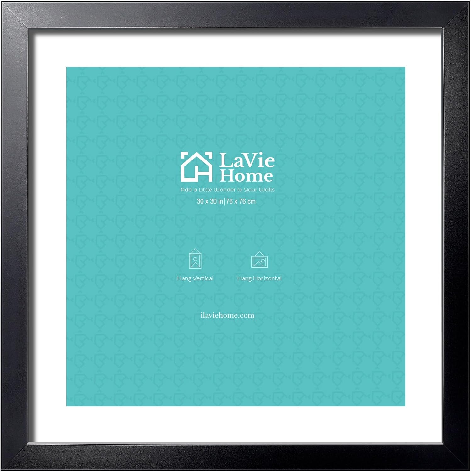 30x30 Black Picture Frame for Art and Posters by LaVie Home