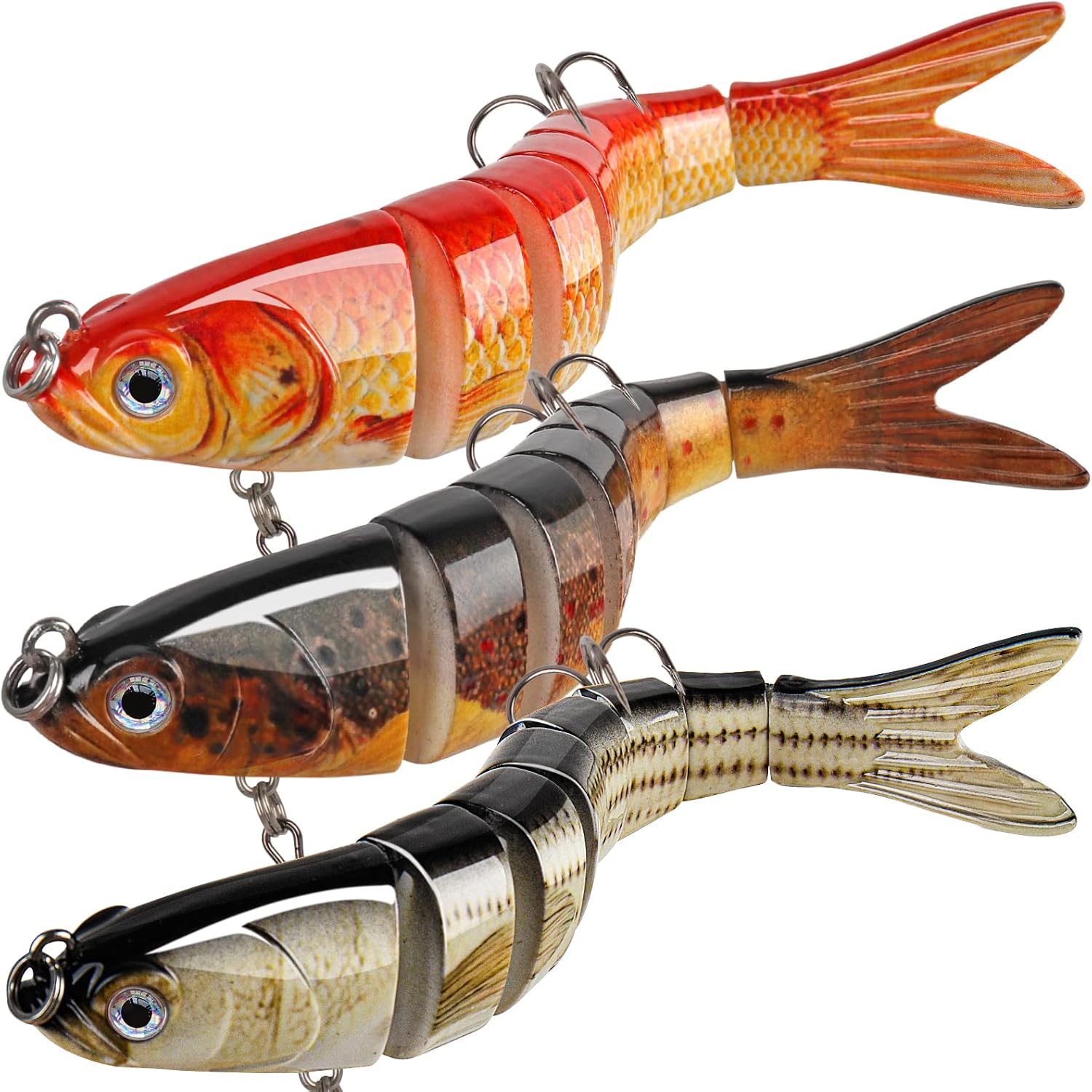 Ultimate Bass Lure Set - 3PCS Multi-Jointed & Crank Baits