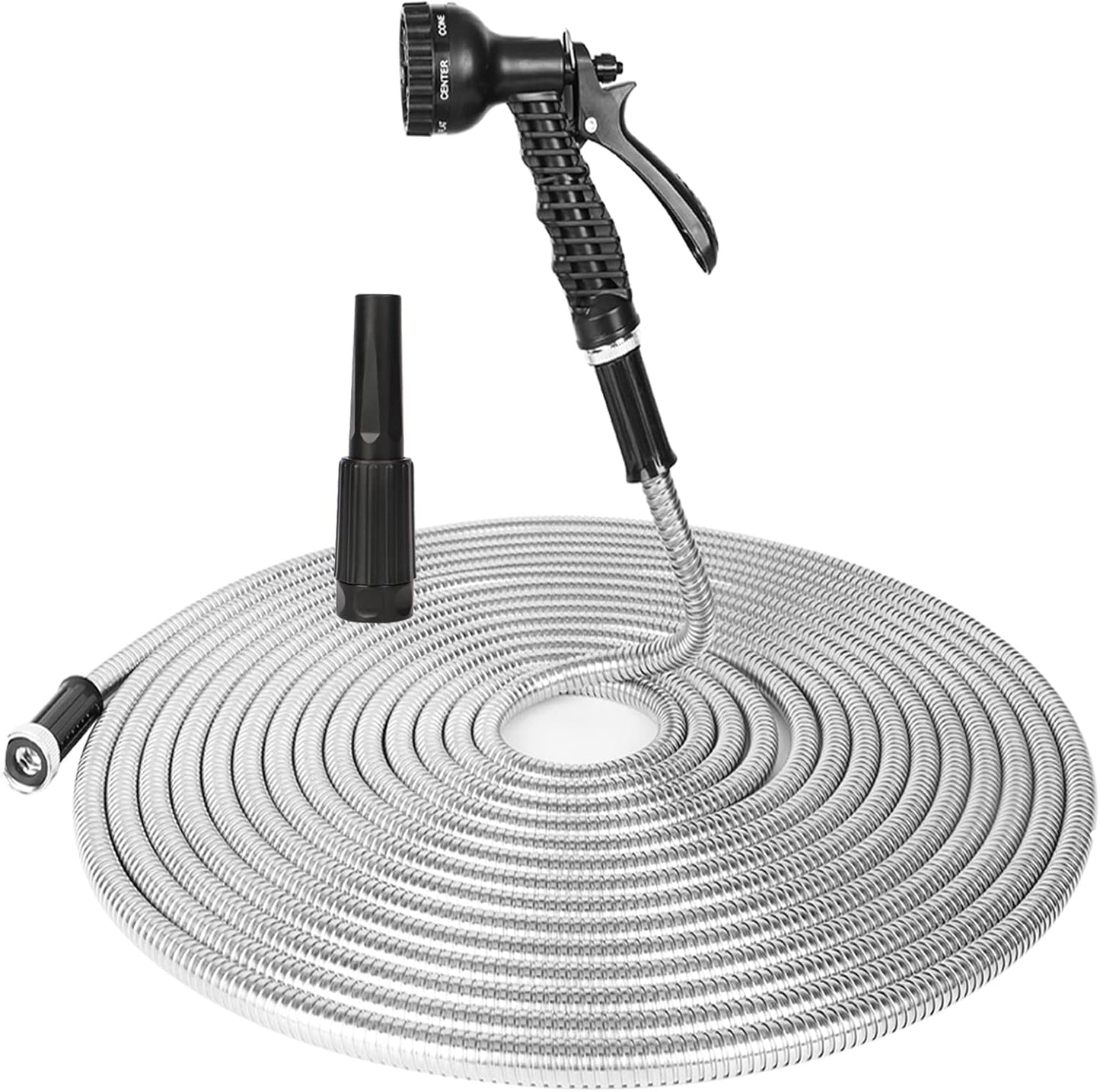Stainless Steel Metal Water Hose - 100FT, Lightweight & Durable
