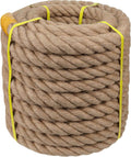 Natural Jute Hemp Rope 2 in x 100 ft - Heavy Duty Manila Rope