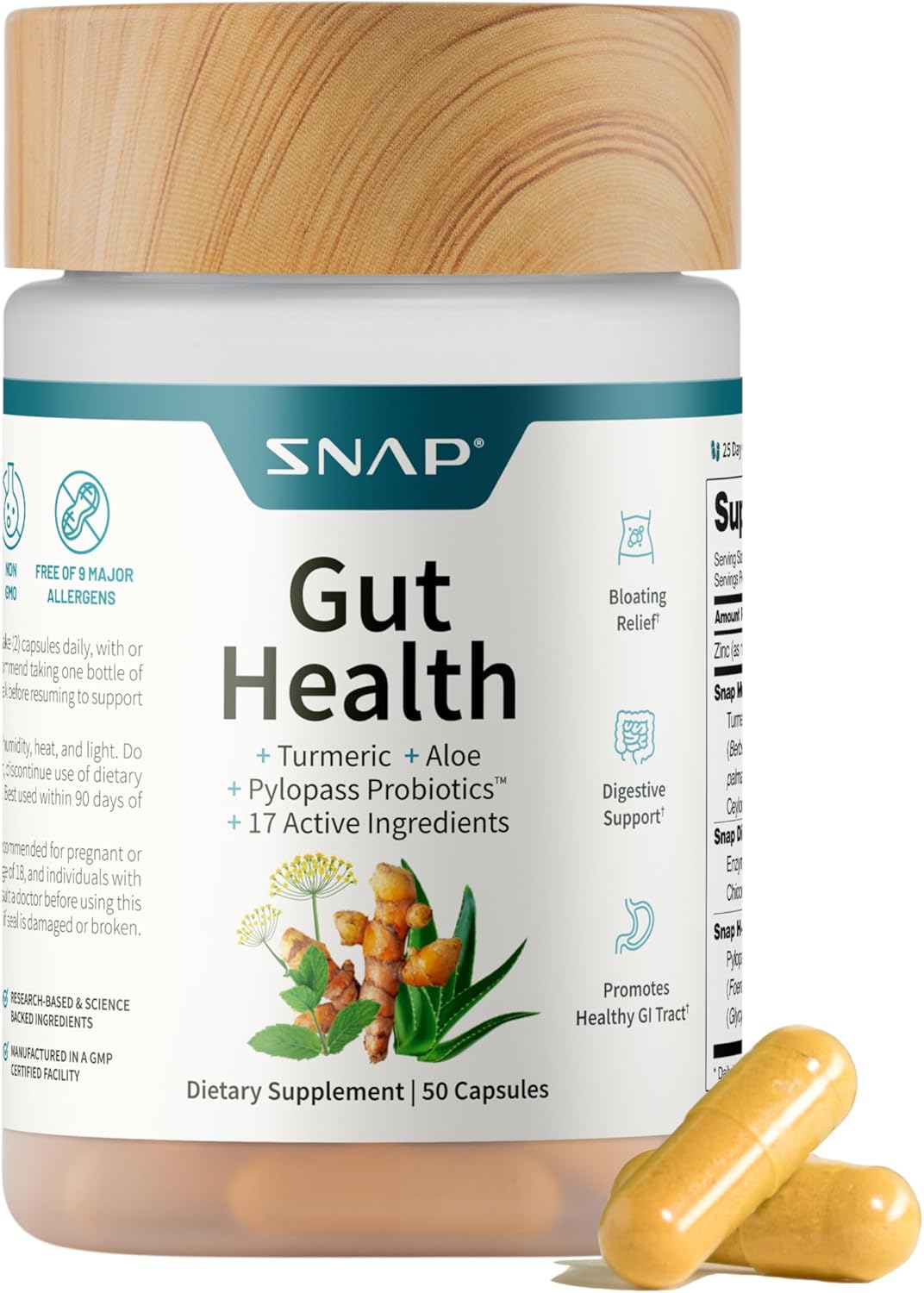 SNAP Gut Health Supplement for Bloating Relief & Digestive Support