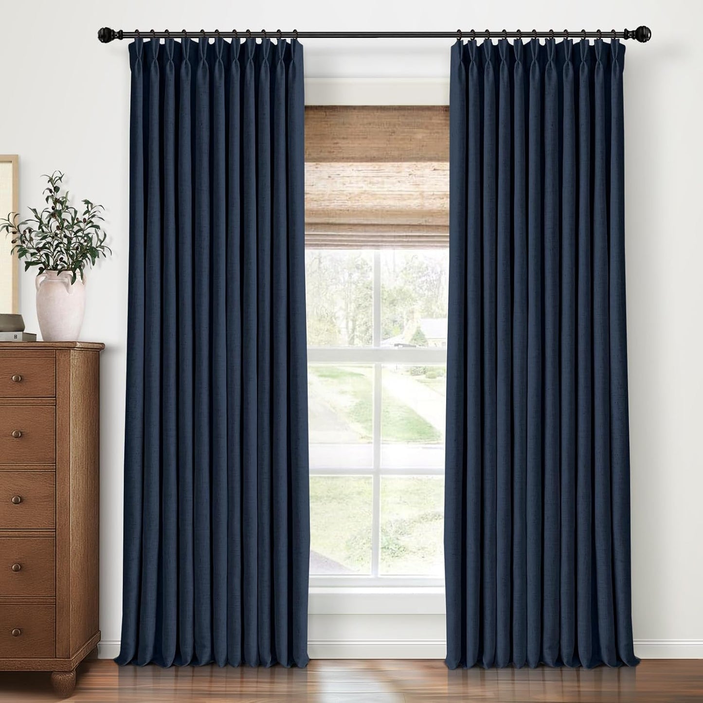 Pinch Pleated Blackout Curtains for Bedroom and Living Room