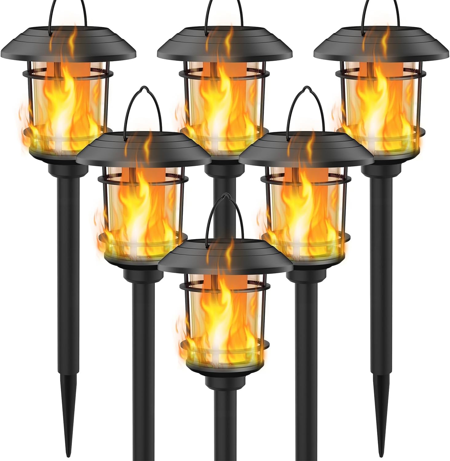 Dynaming Solar Flame Torch Lights for Outdoor Garden Decor