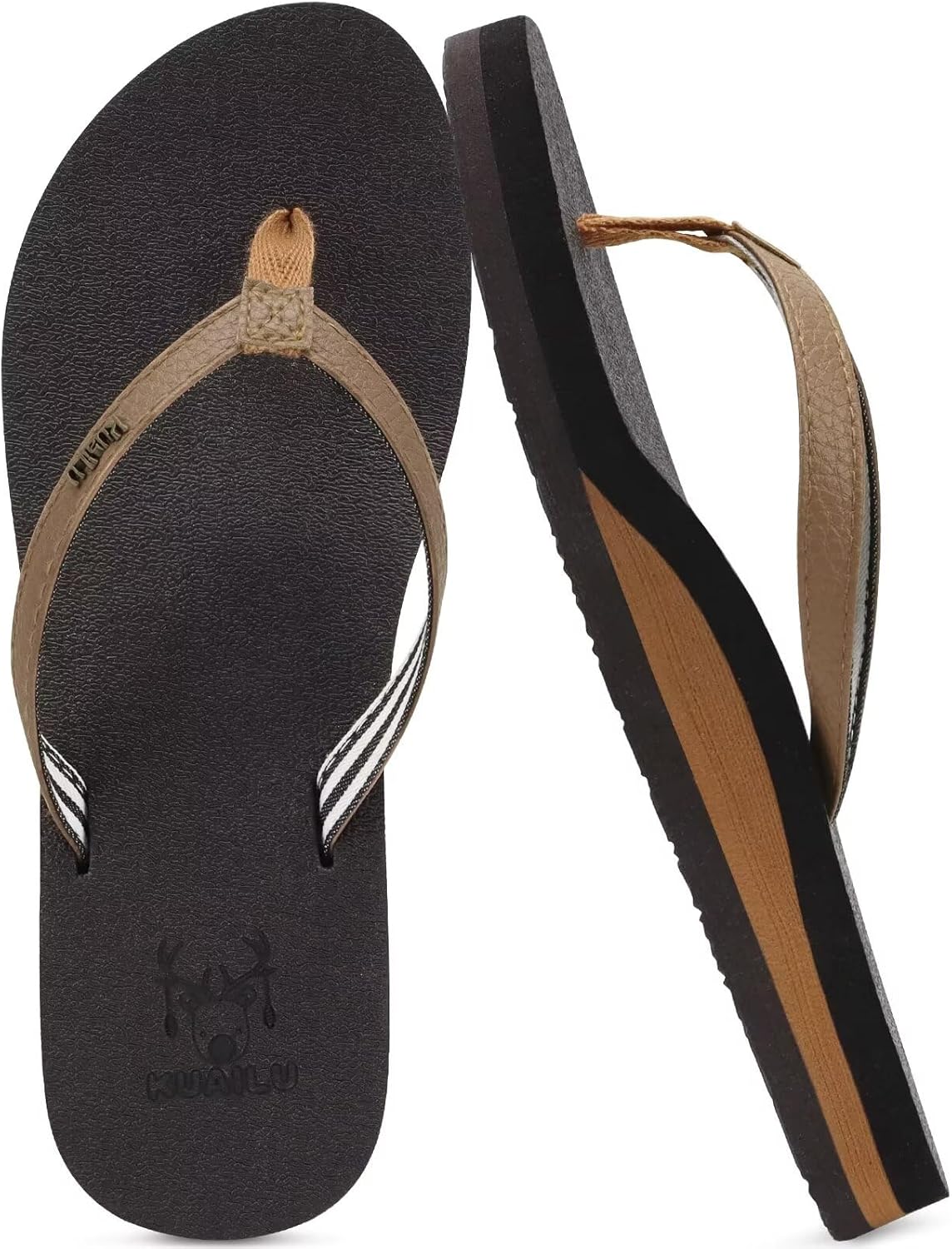 KuaiLu Arch Support Flip Flops - Comfy Thong Sandals