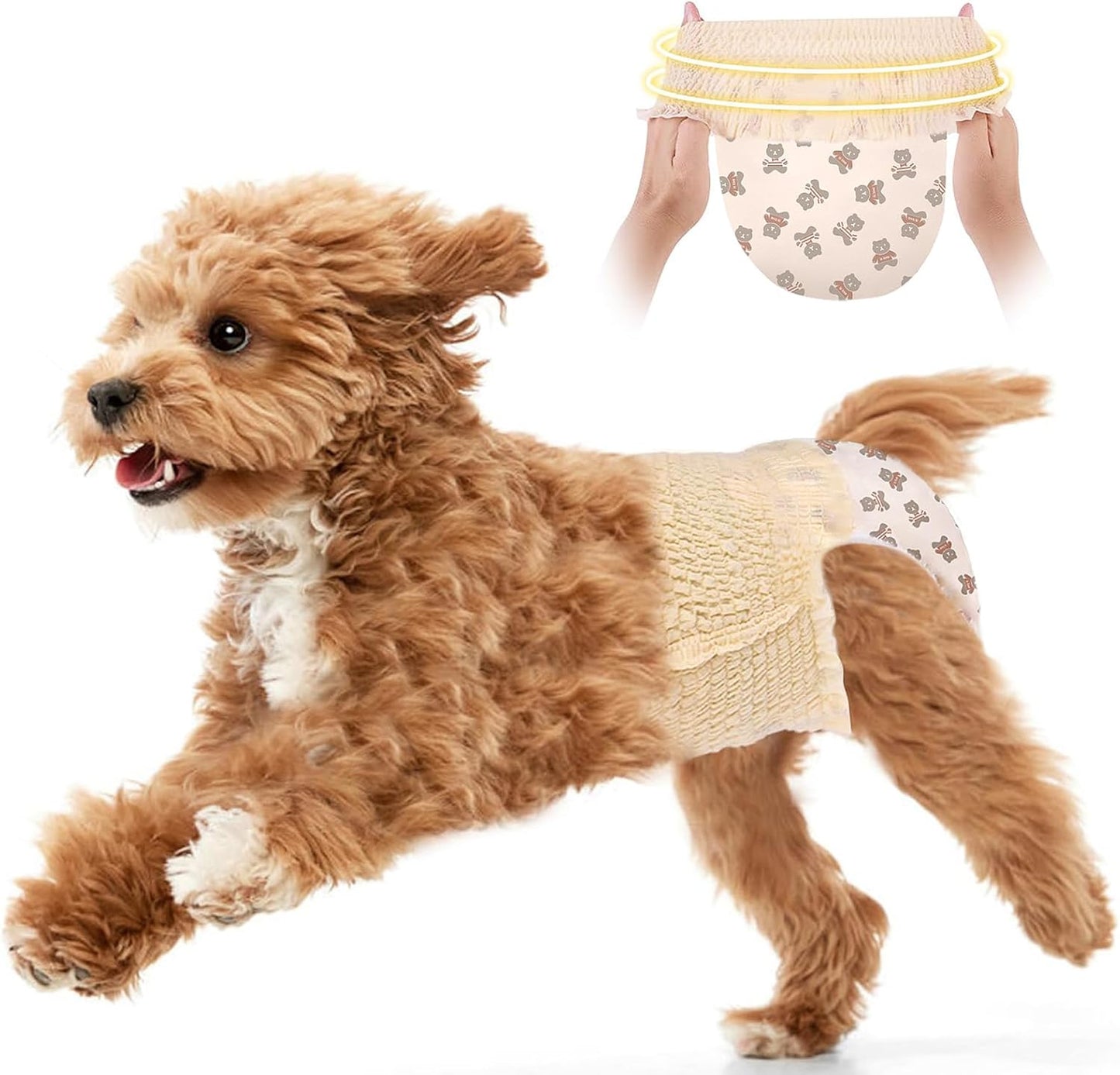 Ambreview Dog Diapers for Female Dogs - Super Absorbent 30PCS