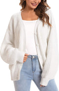 Cardigan Sweaters for Women 100% Cotton Button-Down Oversized Knit