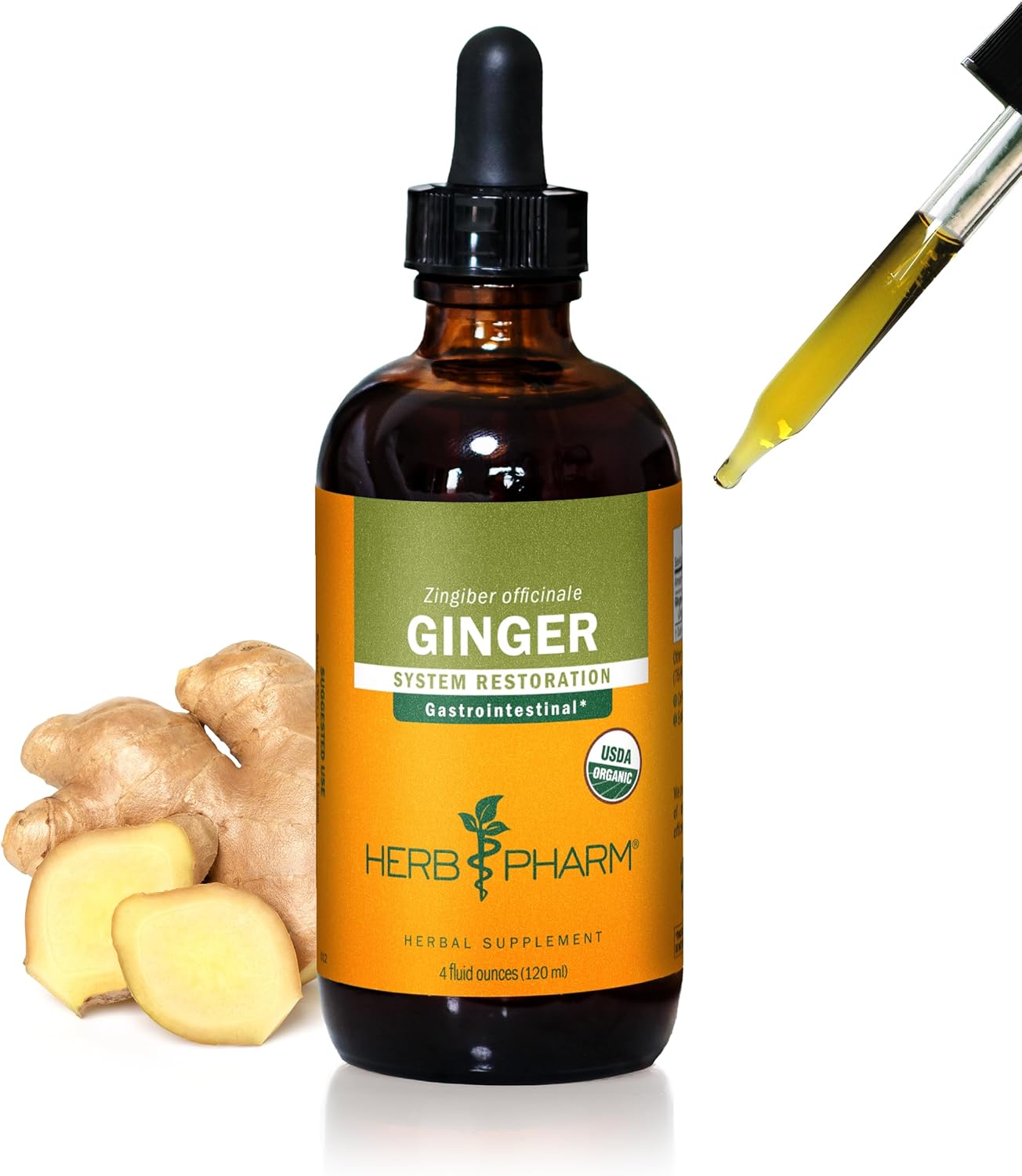 USDA Organic Ginger Root Extract for Digestive Support and Nausea