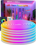 65.6FT Neon Rope Lights RGB - Flexible App and Remote Control