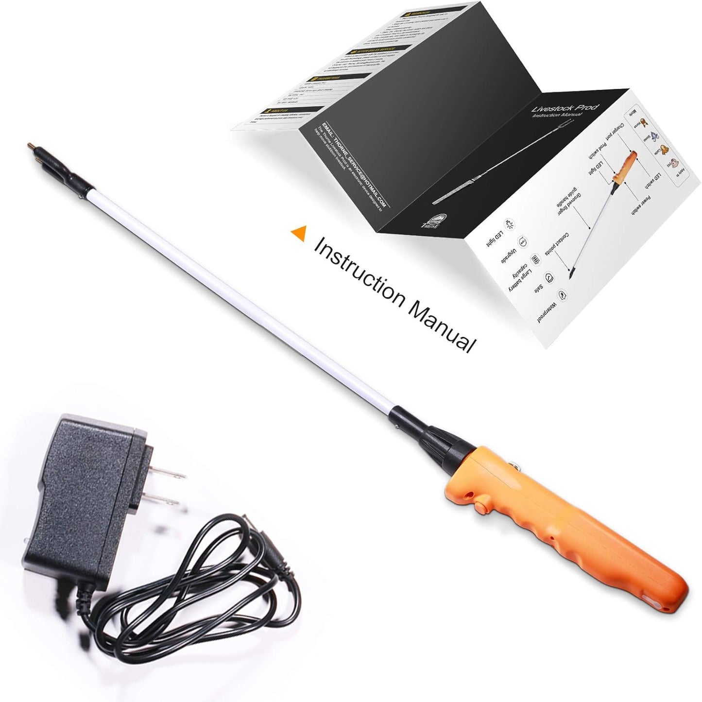 Waterproof Cattle Prod Stick with LED Light for Livestock
