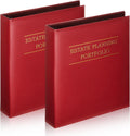Estate Planning Portfolio Binder PU Leather 3 Ring Binders