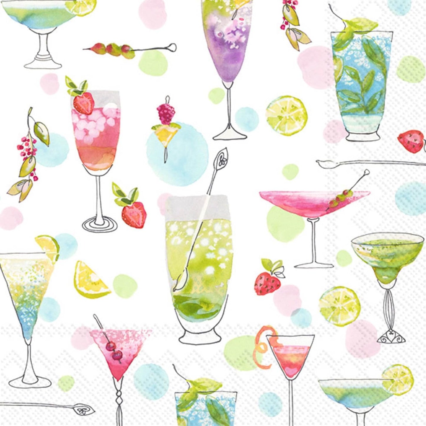 Chic Cocktail Napkins, 3-Ply 5x5 in, 20-Count - IHR Ideal Home