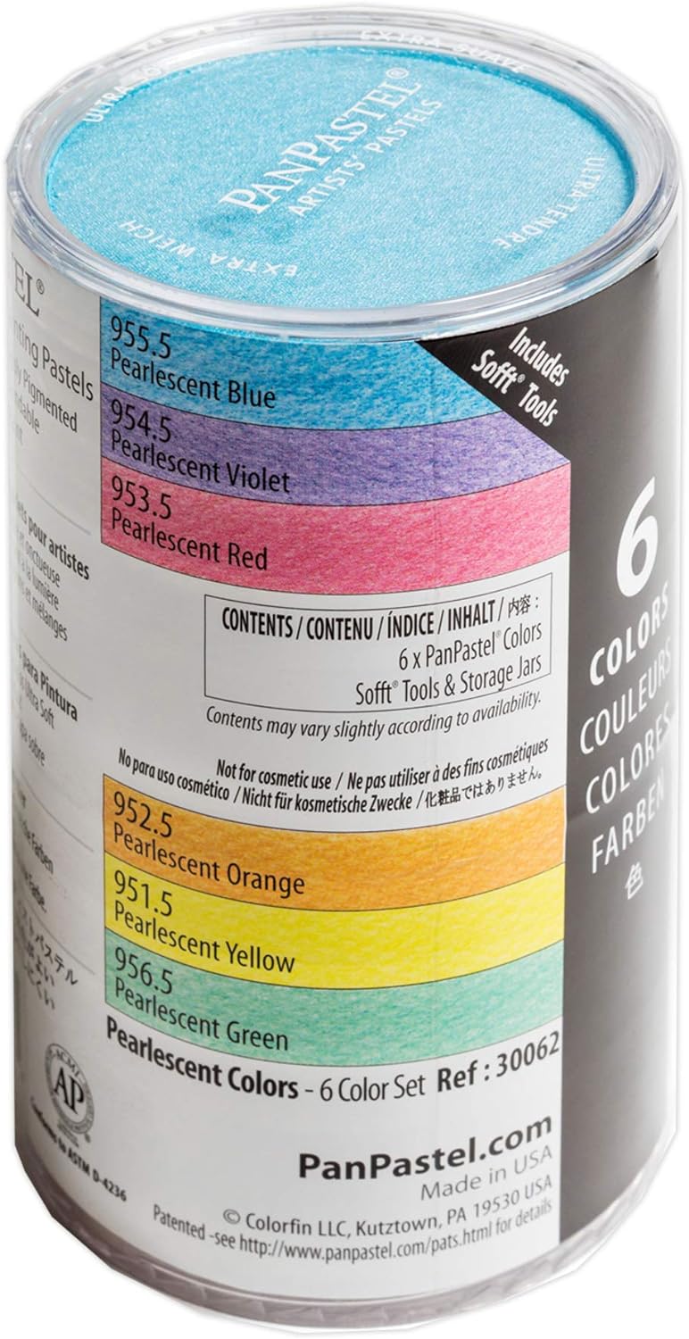 PanPastel Artist Pastels Set with Pearlescent Colors for Artists