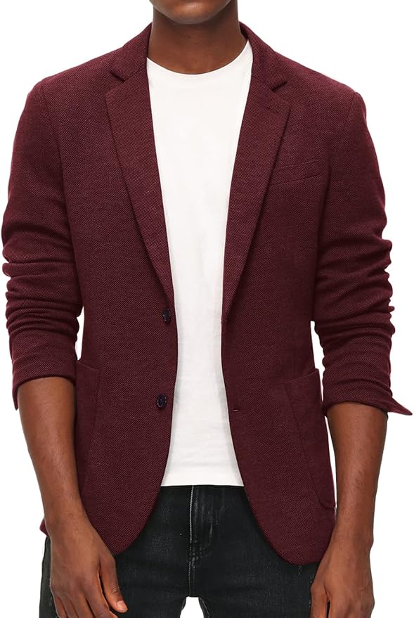 PJ PAUL JONES Men's Casual Knit Blazer Suit Jacket for Style