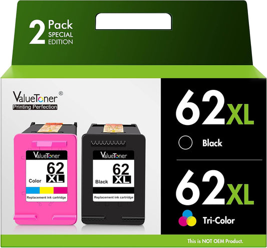 Valuetoner 62XL Ink Cartridges for HP Envy and OfficeJet