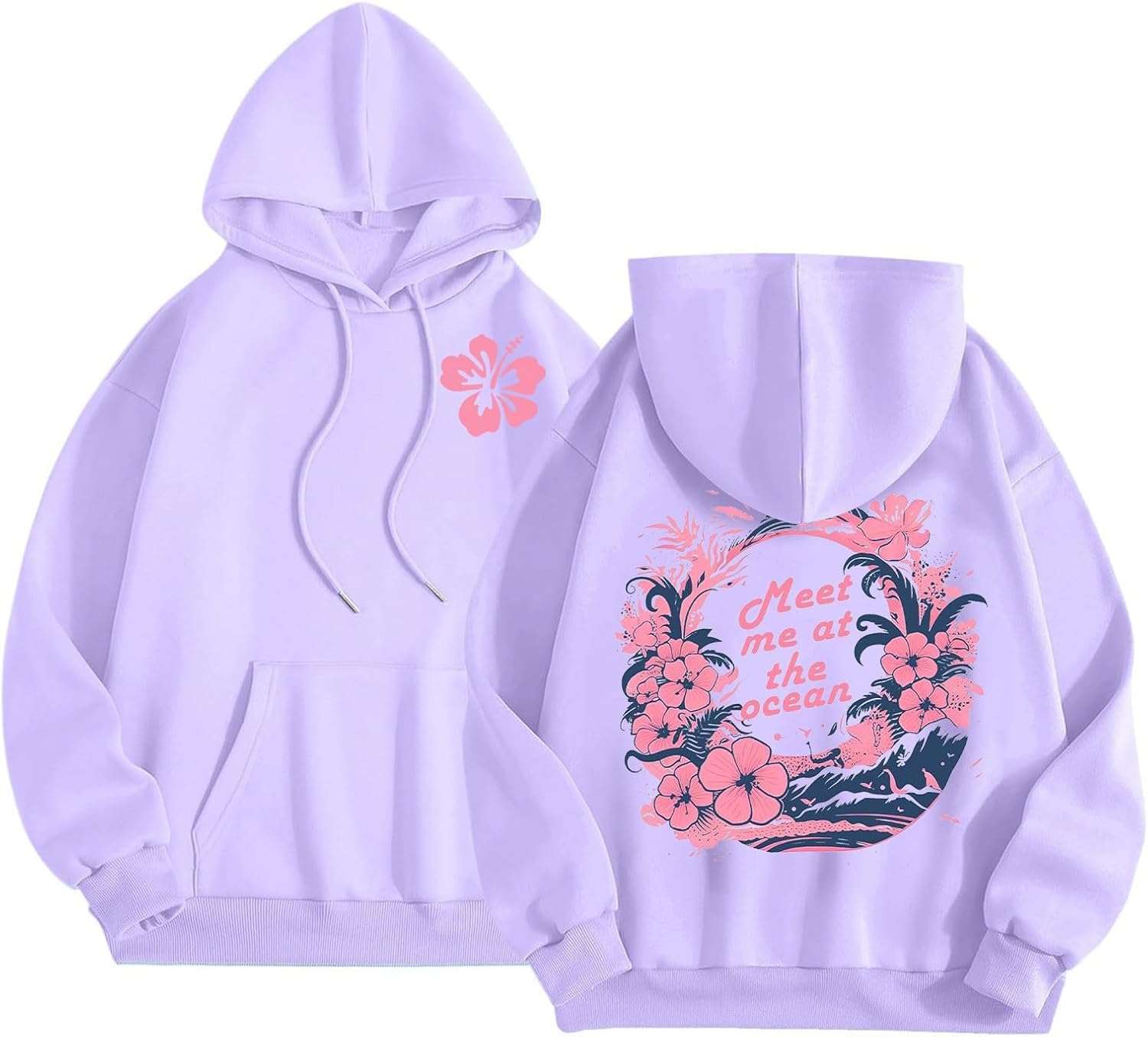 Palm Print Oversized Hoodie - Cozy Cute Style