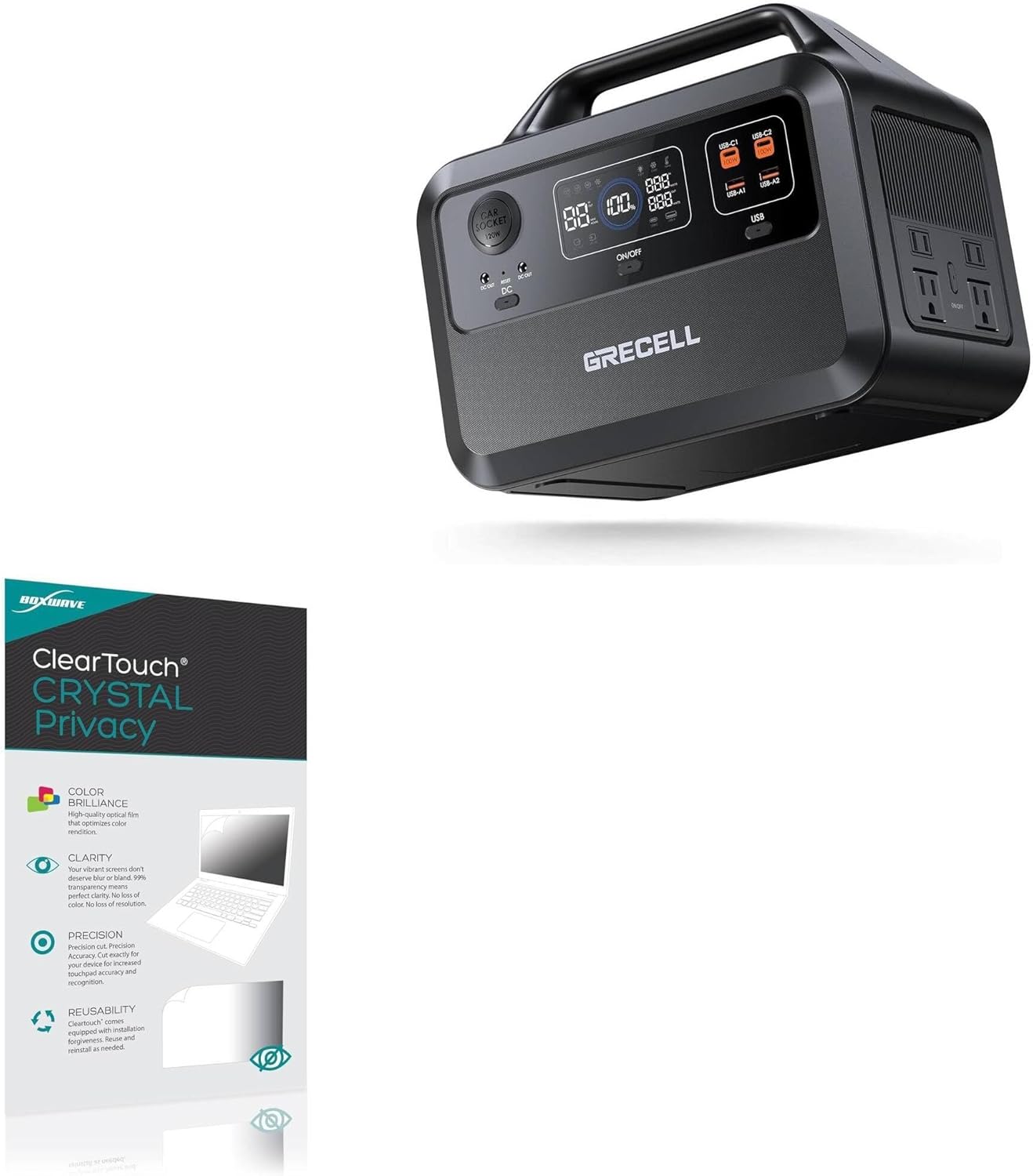 Crystal Privacy Screen Protectors x2 for GRECELL 600W