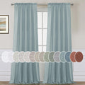 Linen Curtains Semi Sheer Panels 52 in x 96 in - Energy Light