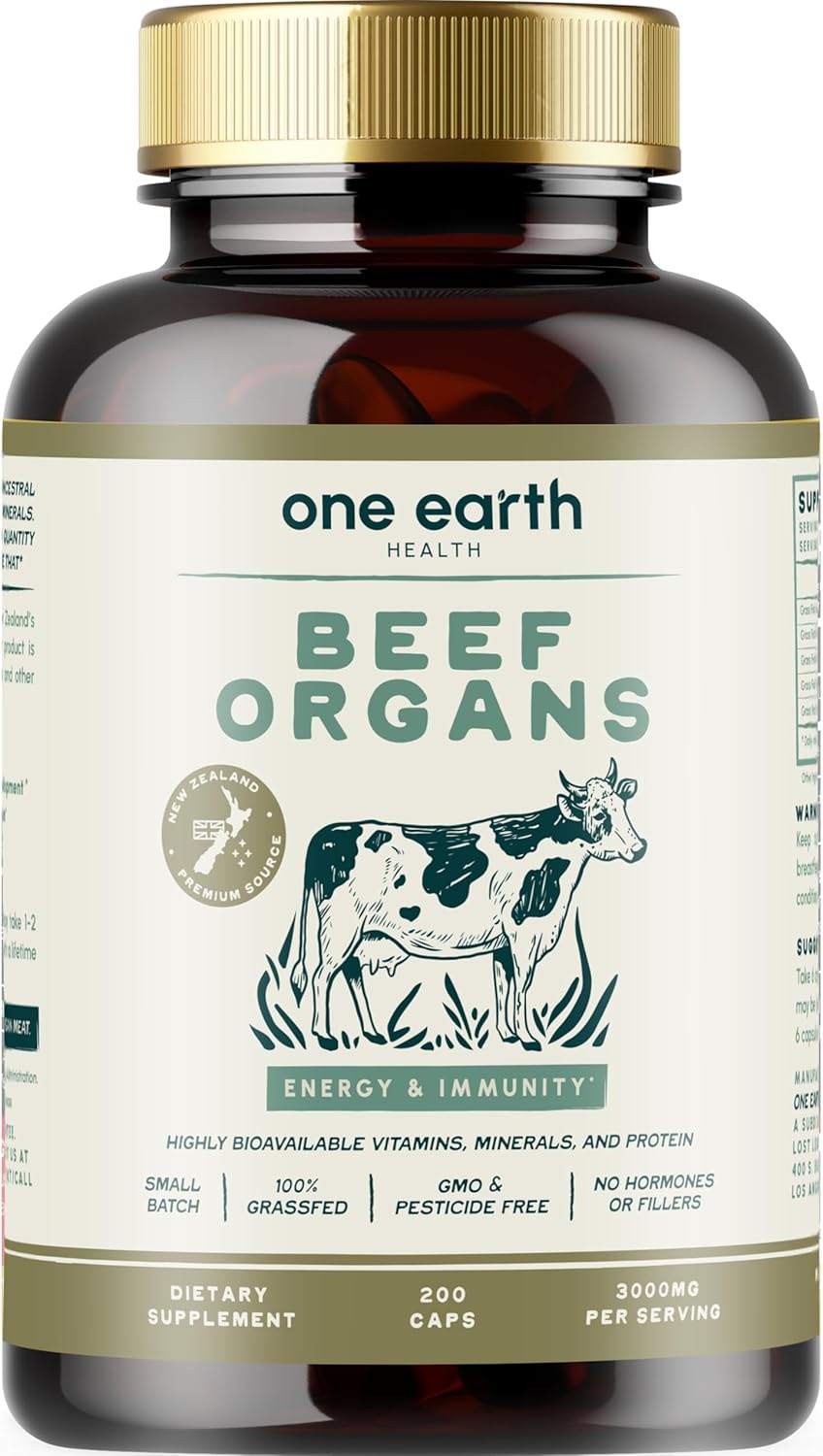 New Zealand 100% Grass Fed Beef Organs Supplement for Vitality