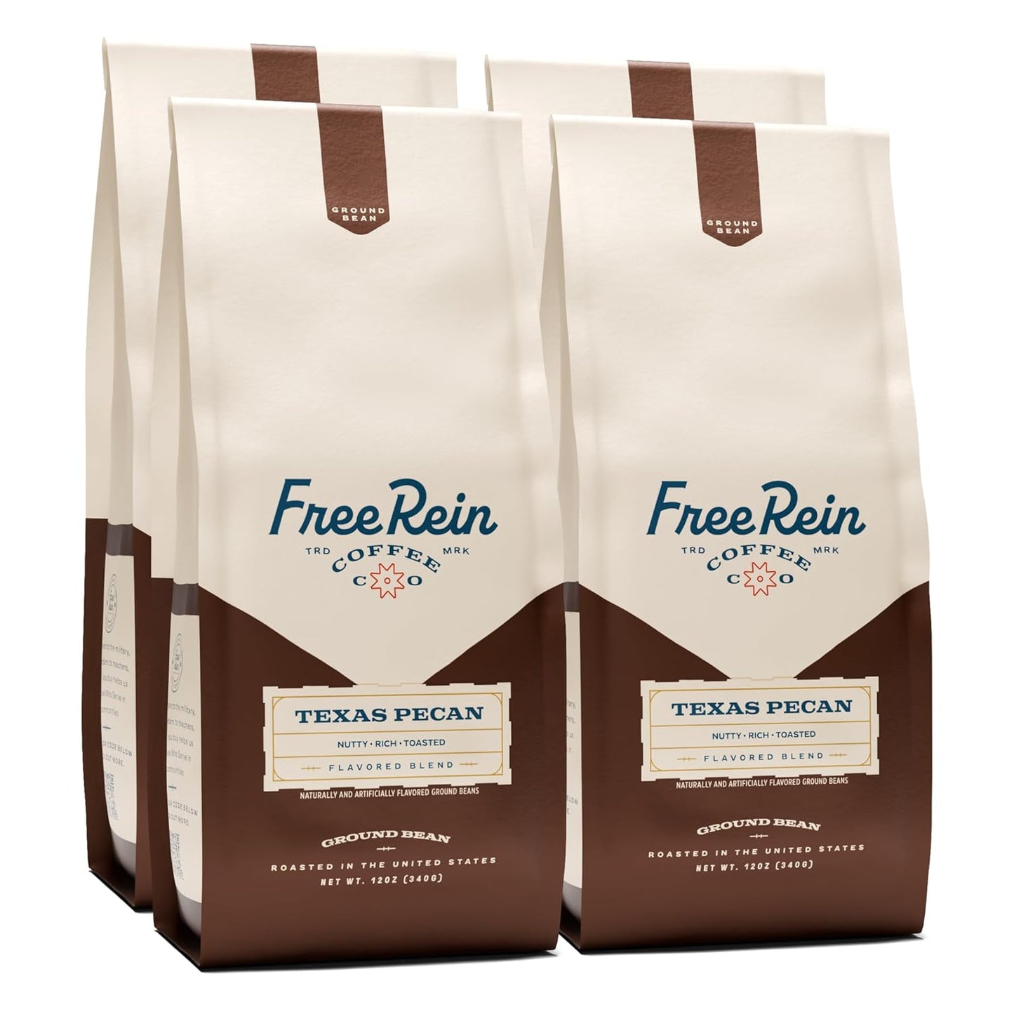 Texas Pecan Medium Roast Ground Coffee for Rich Flavor