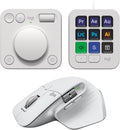 Pale Grey MX Master 3S Wireless Mouse + MX Creative Console