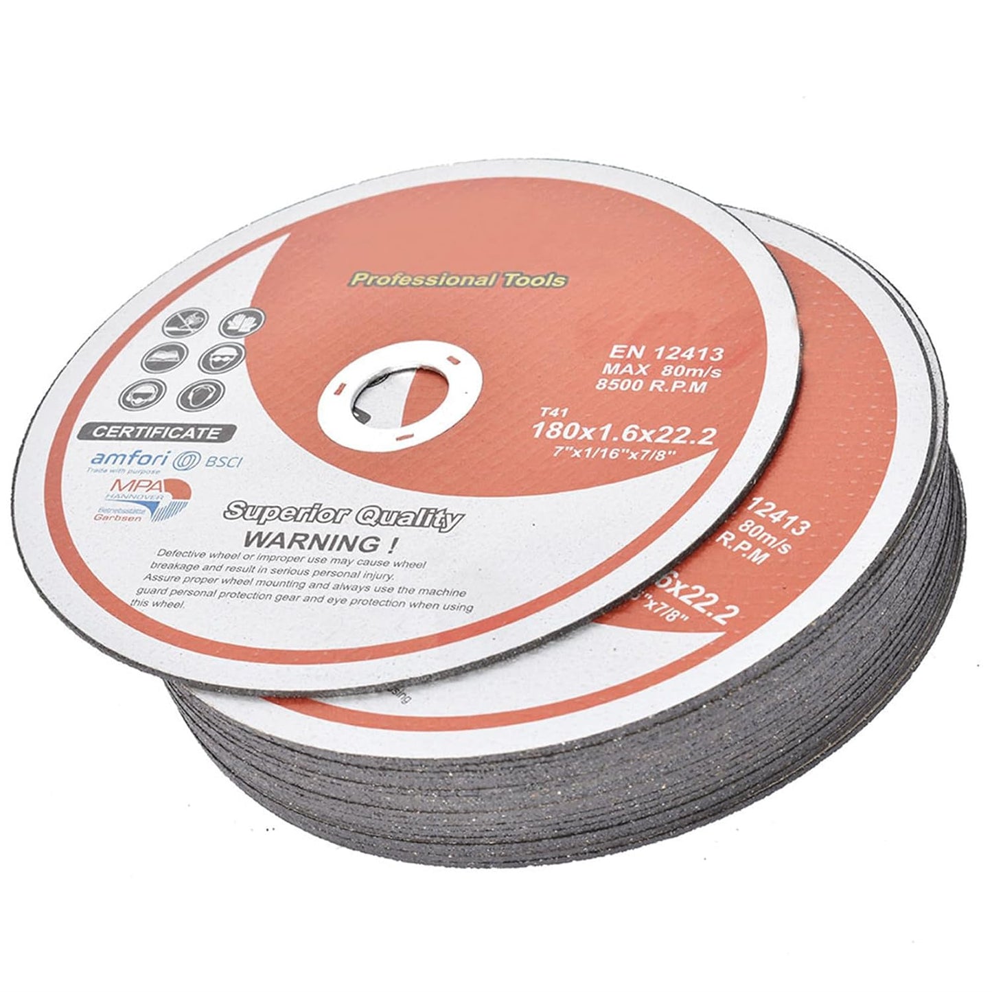 Metal Cutting Precision: 100 Pack 7 Cut-Off Wheels