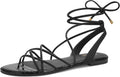 Women's Strappy Gladiator Lace Up Flats - Lightweight Summer Sandals