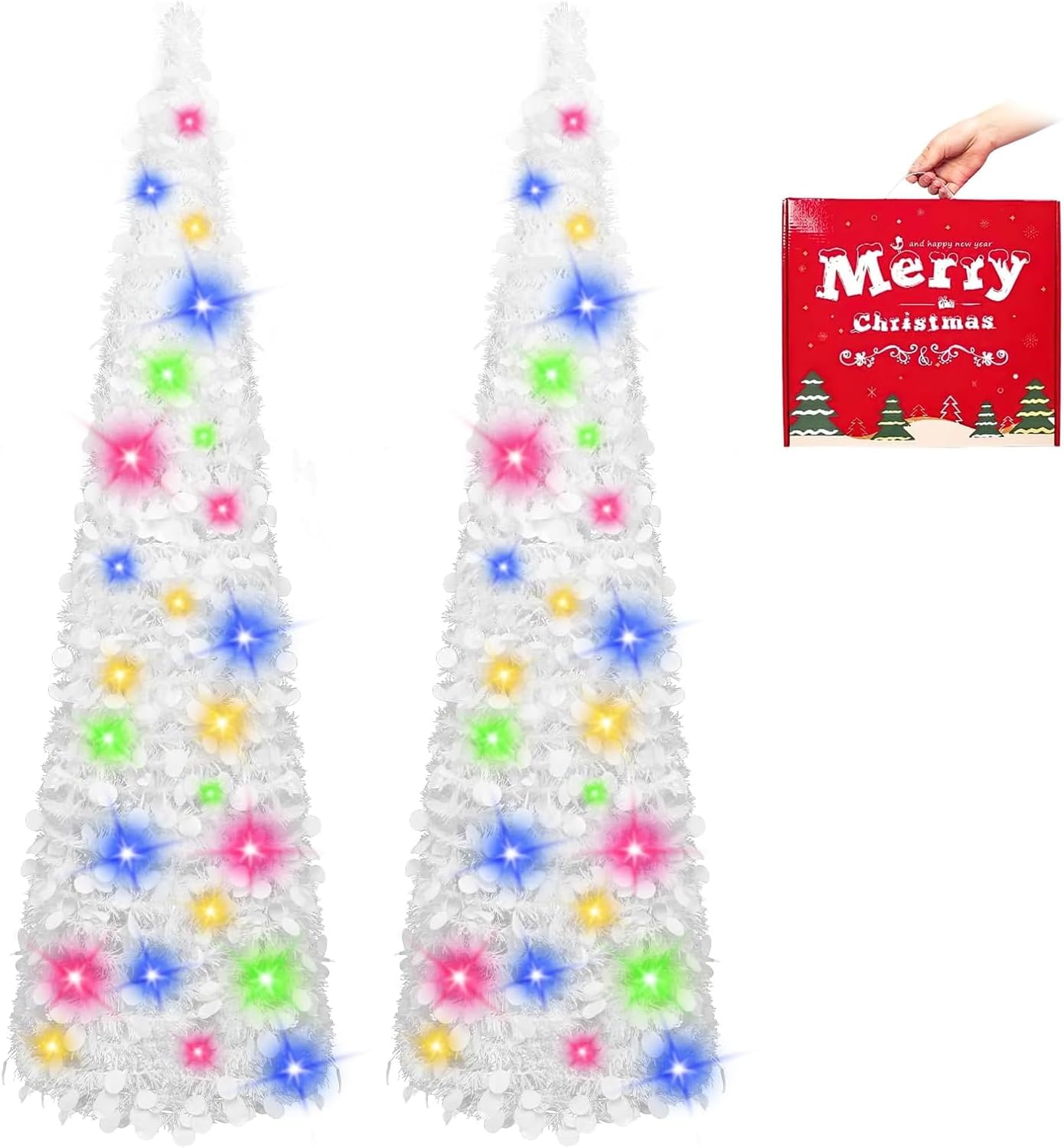 Light Up Your Holidays with 2PCS 5FT Christmas Trees